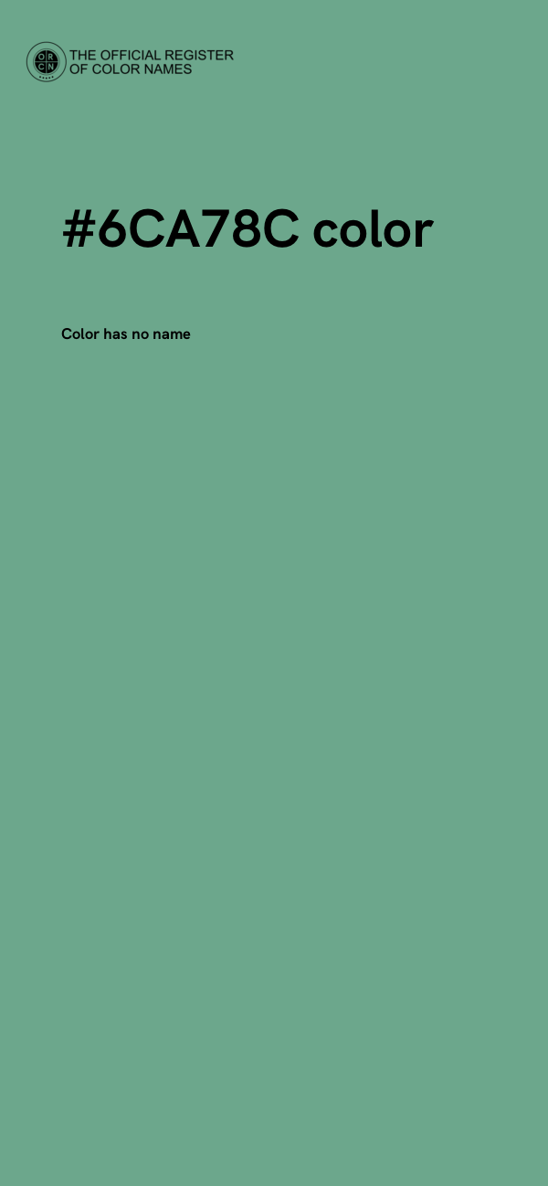 #6CA78C color image