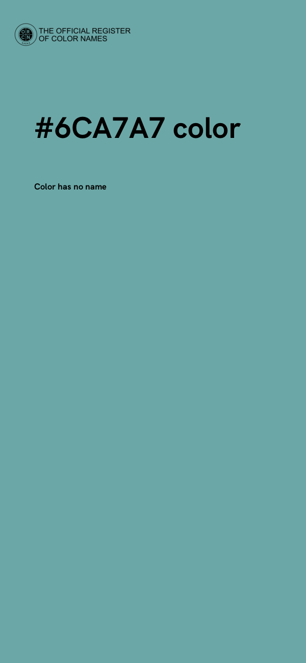 #6CA7A7 color image