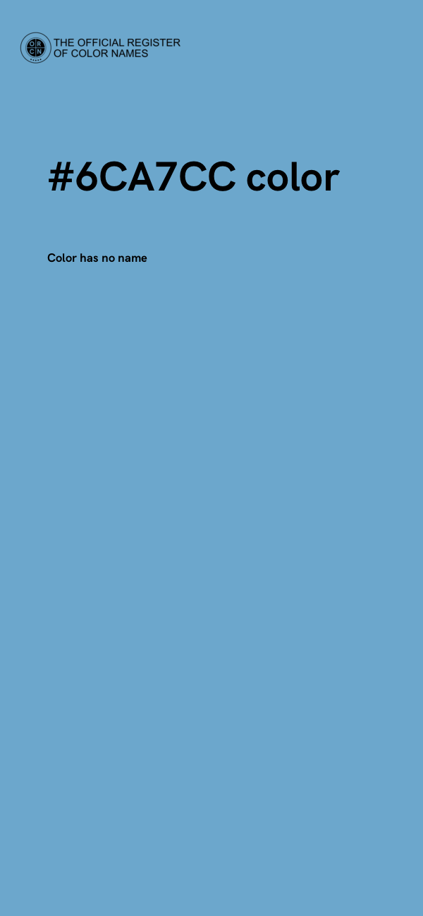 #6CA7CC color image