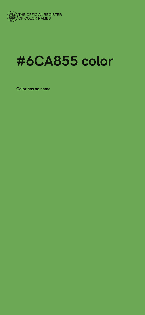 #6CA855 color image