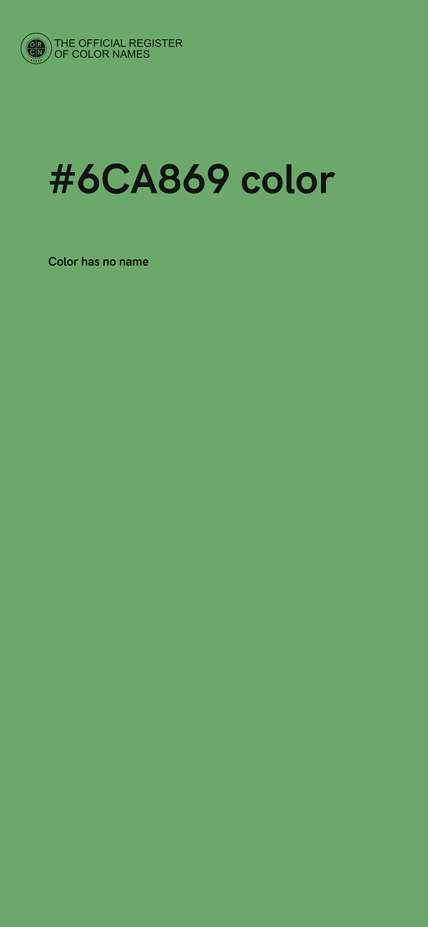 #6CA869 color image