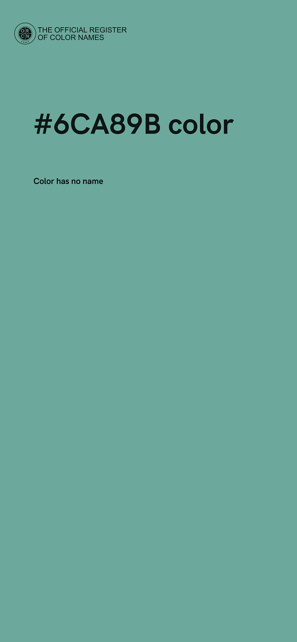 #6CA89B color image