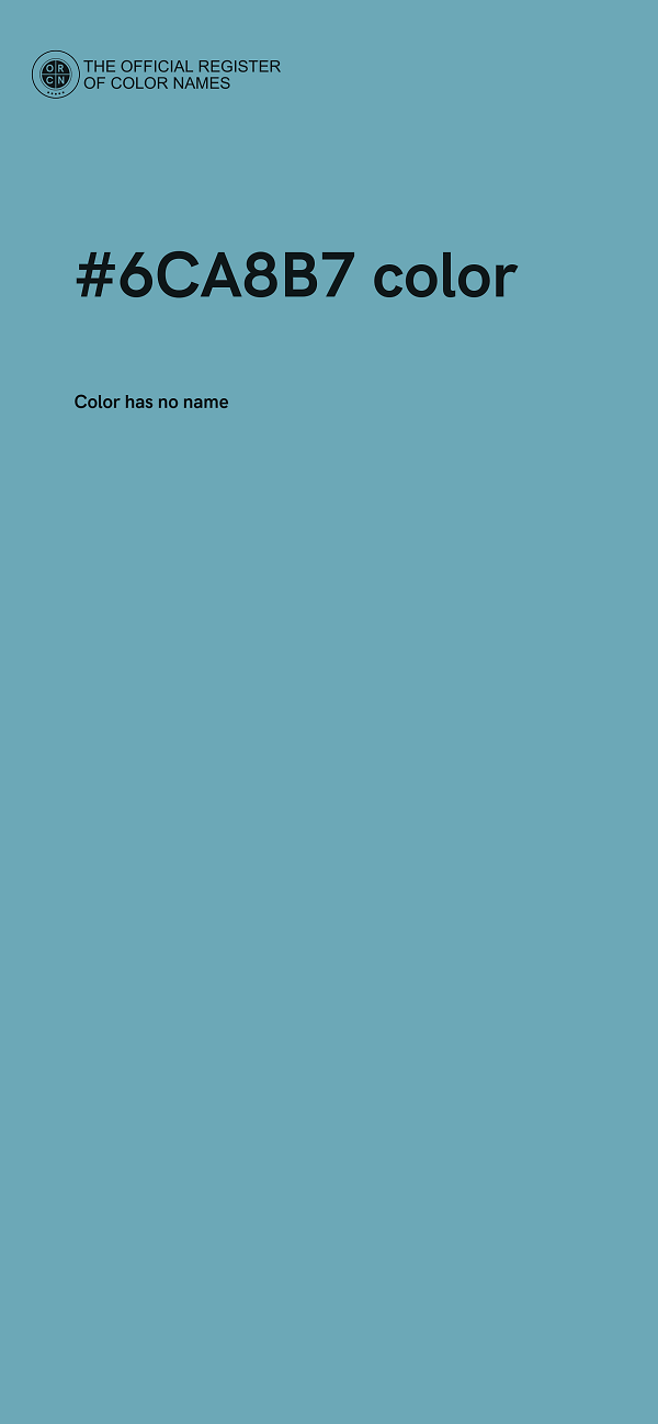 #6CA8B7 color image
