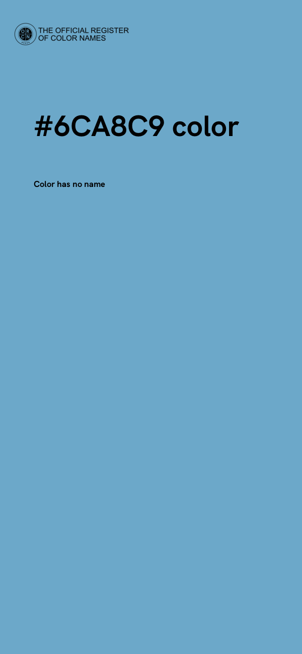 #6CA8C9 color image