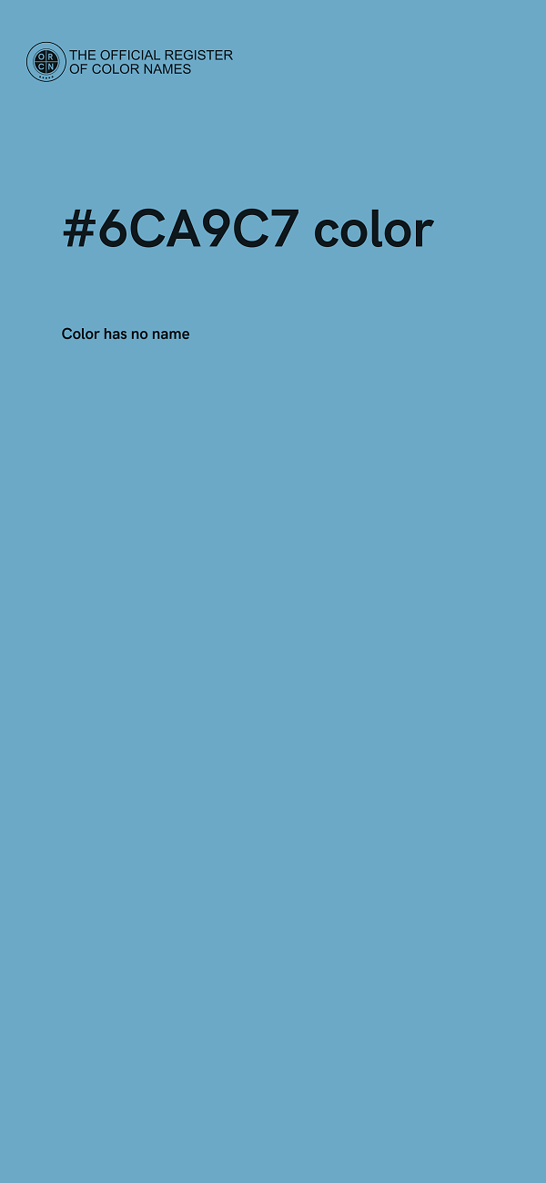 #6CA9C7 color image