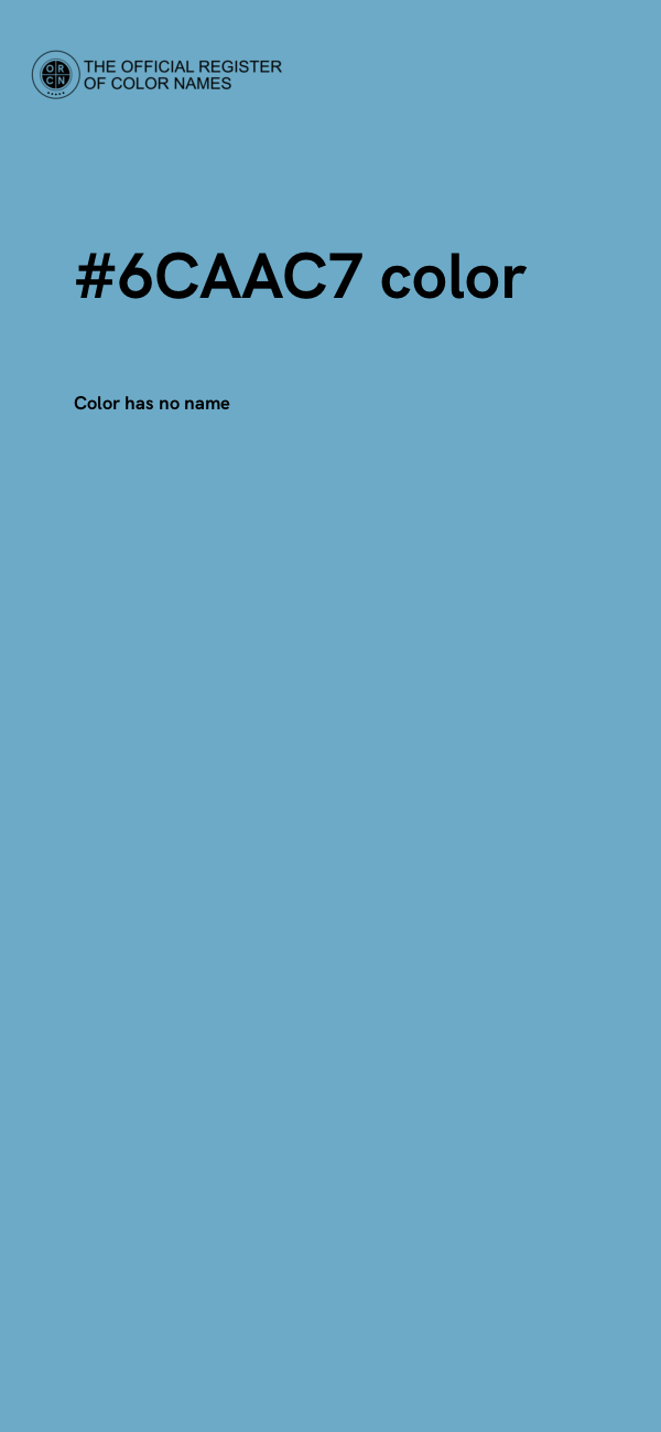#6CAAC7 color image