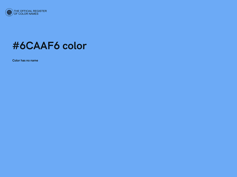 #6CAAF6 color image