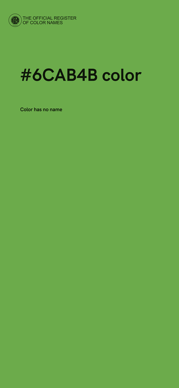 #6CAB4B color image