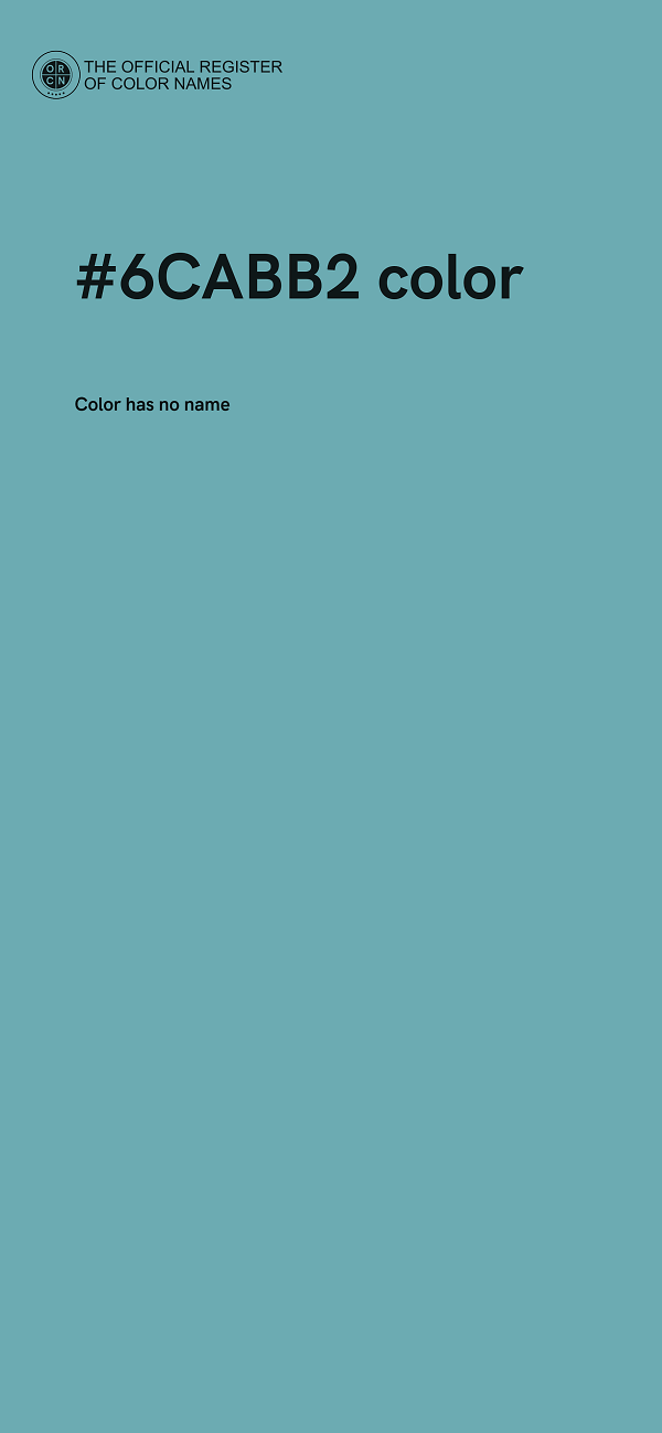 #6CABB2 color image