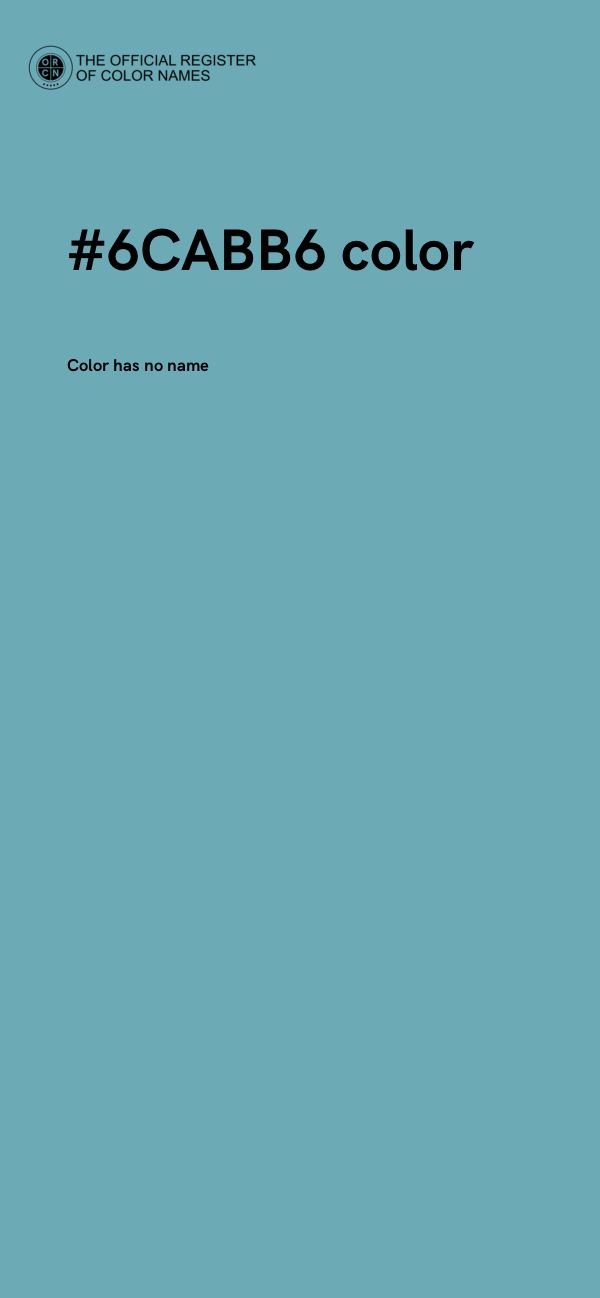 #6CABB6 color image