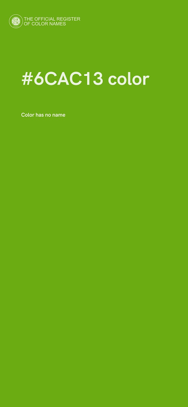 #6CAC13 color image
