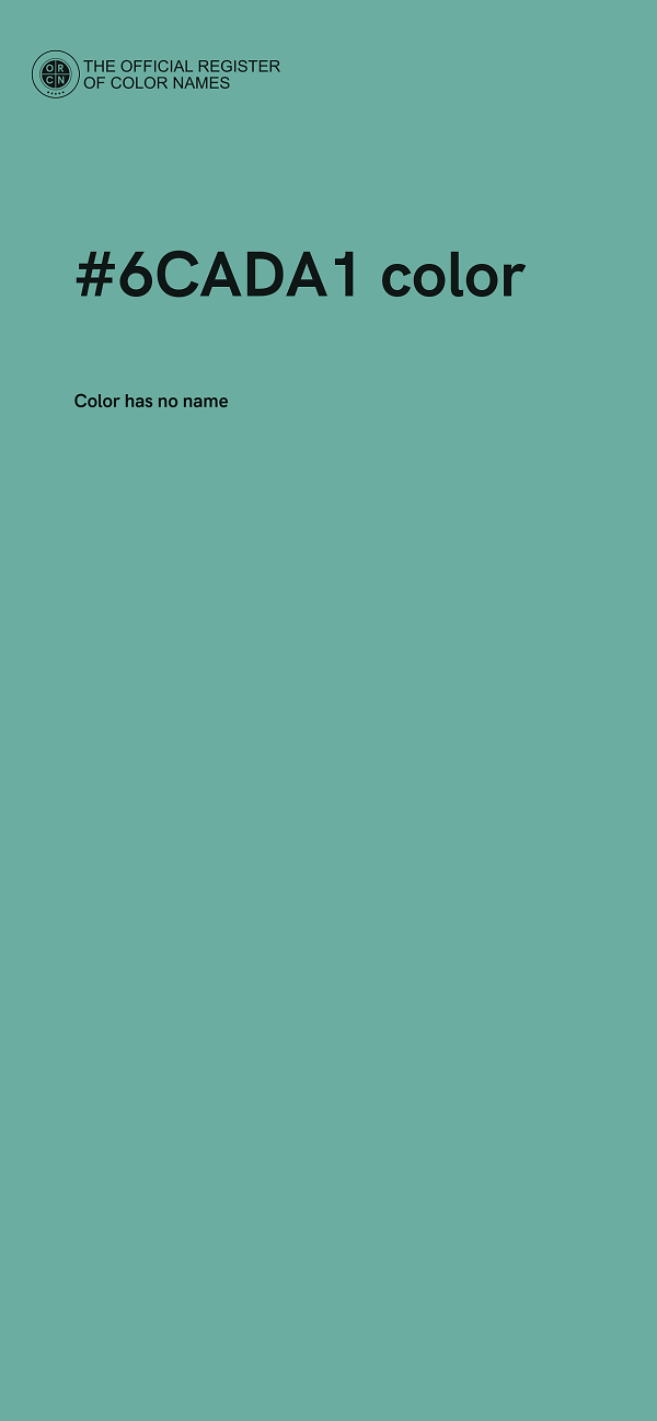 #6CADA1 color image