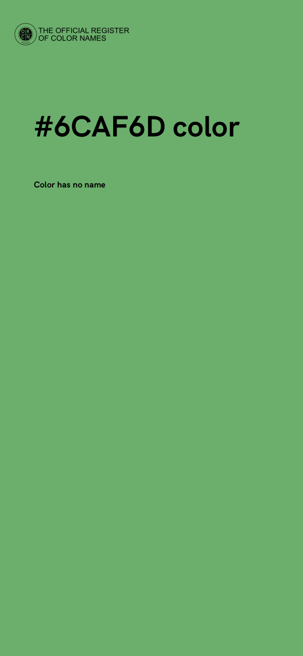 #6CAF6D color image