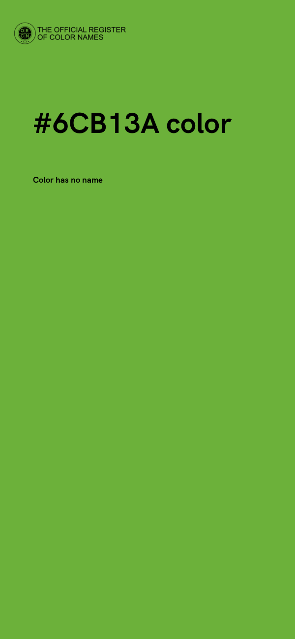 #6CB13A color image