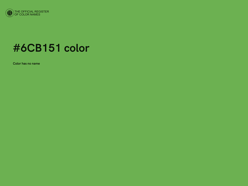 #6CB151 color image