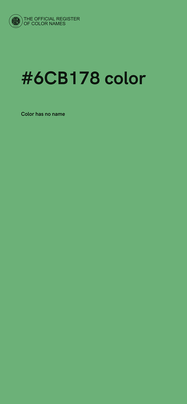 #6CB178 color image