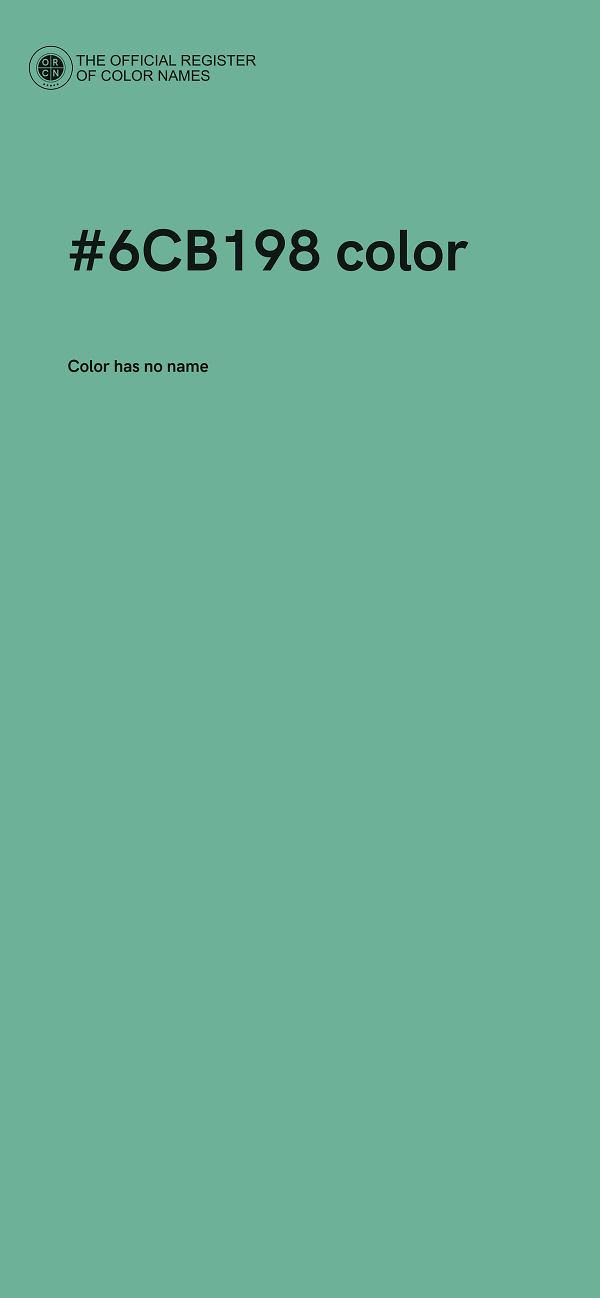 #6CB198 color image