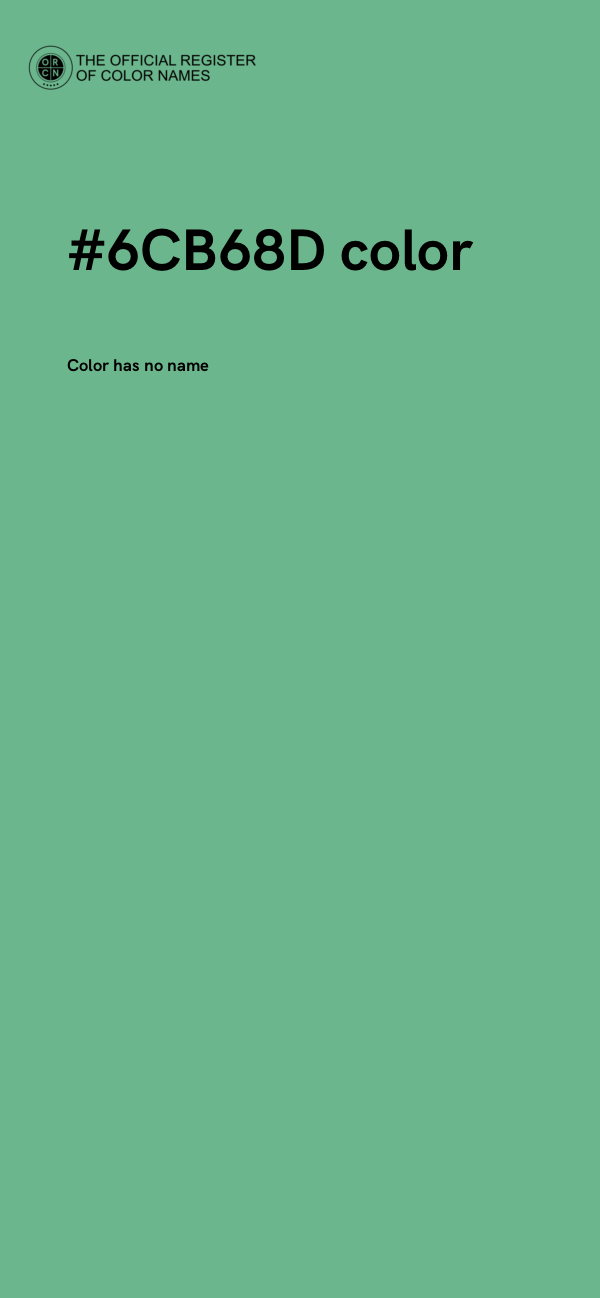 #6CB68D color image