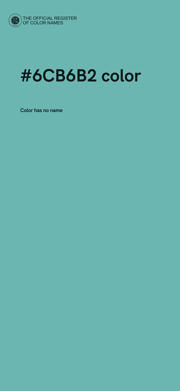 #6CB6B2 color image