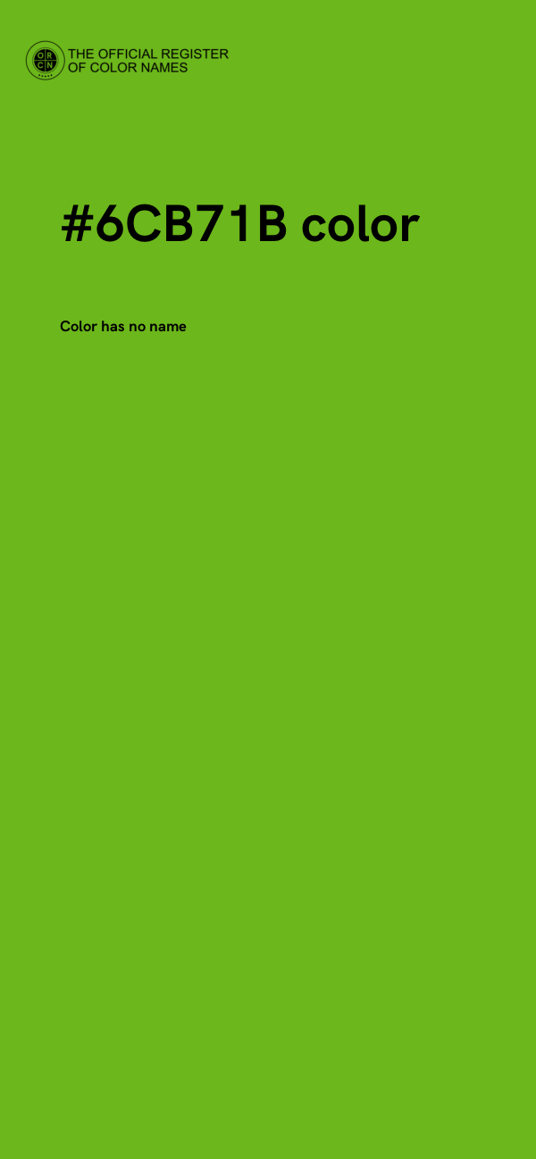 #6CB71B color image
