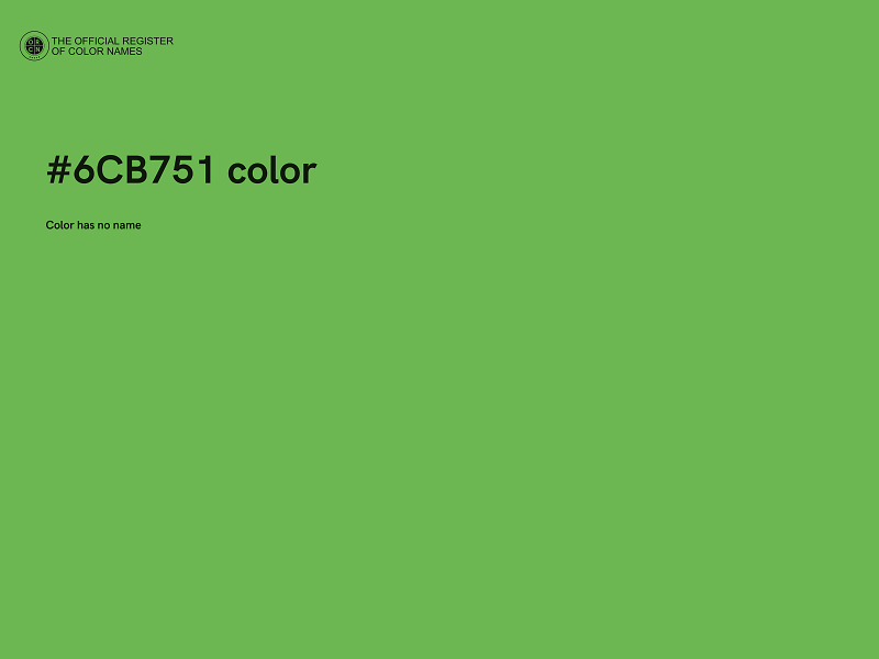 #6CB751 color image