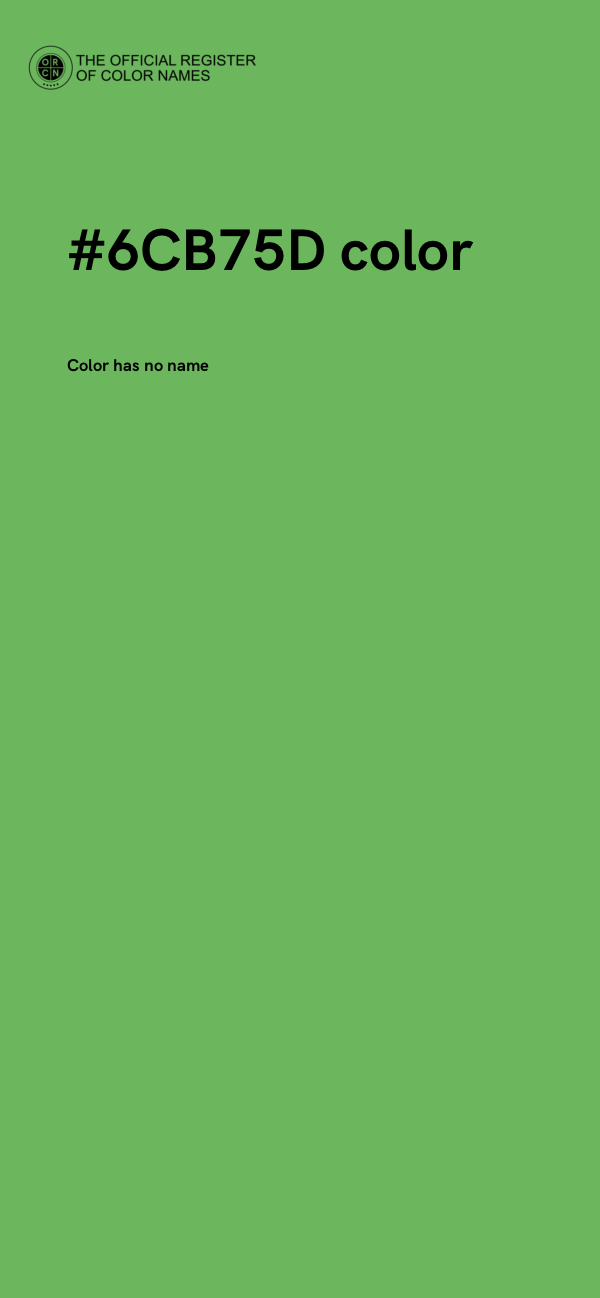#6CB75D color image