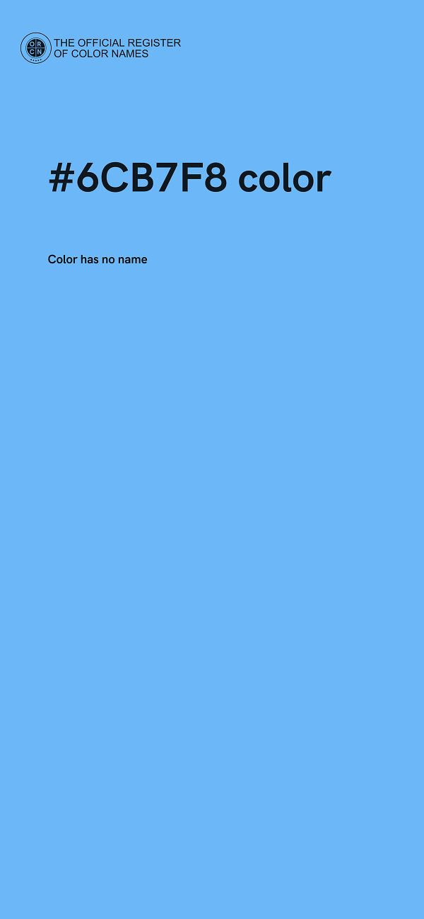 #6CB7F8 color image