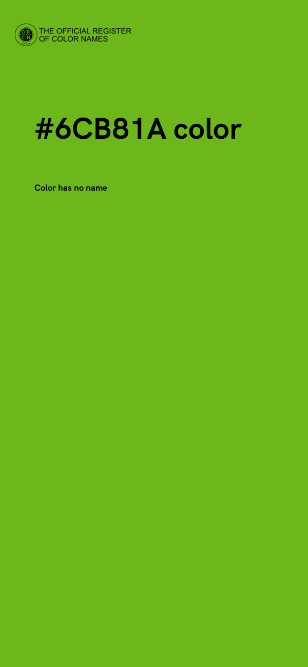 #6CB81A color image