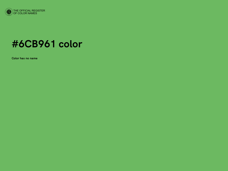 #6CB961 color image