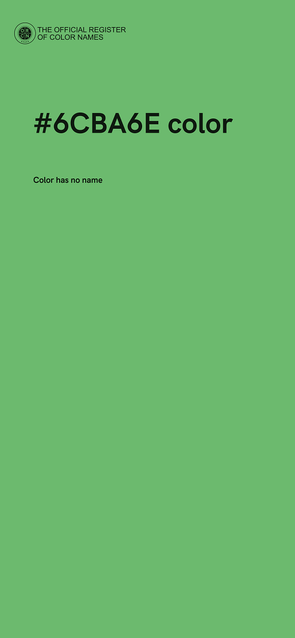 #6CBA6E color image