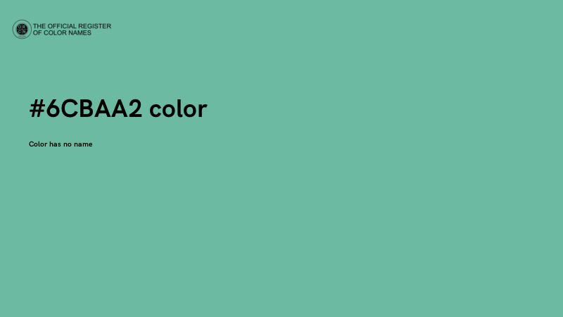 #6CBAA2 color image
