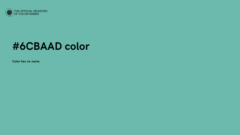 #6CBAAD color image