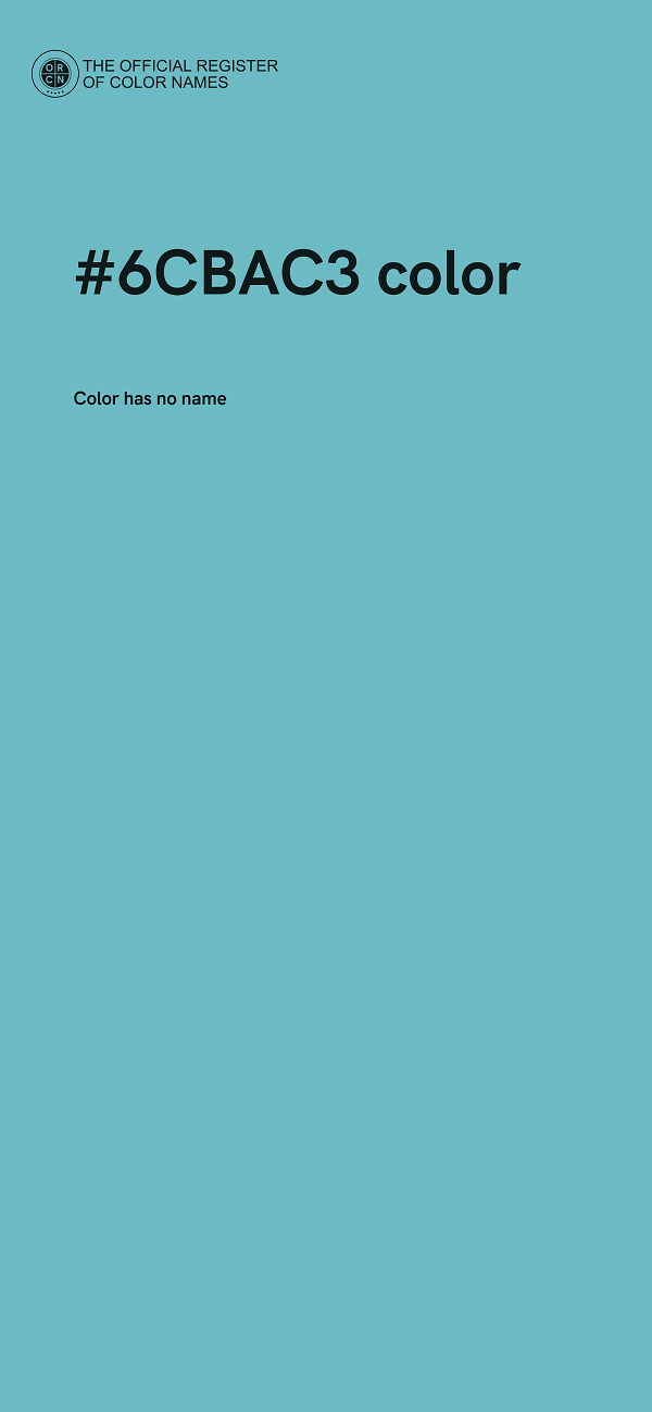 #6CBAC3 color image