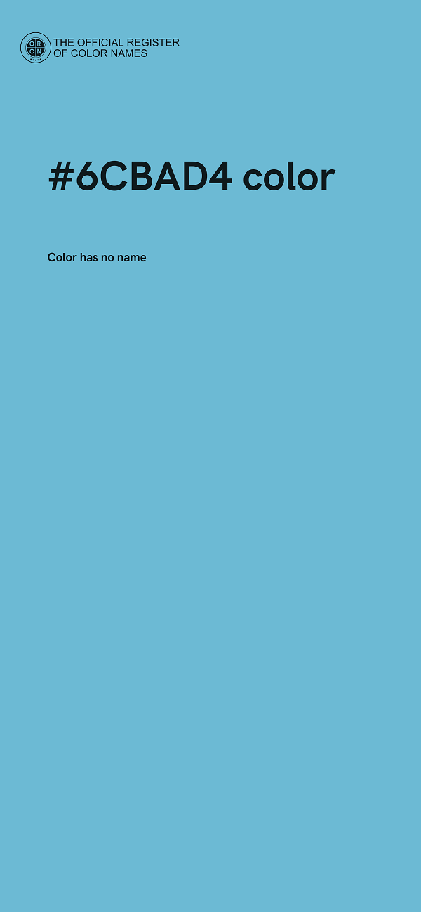 #6CBAD4 color image