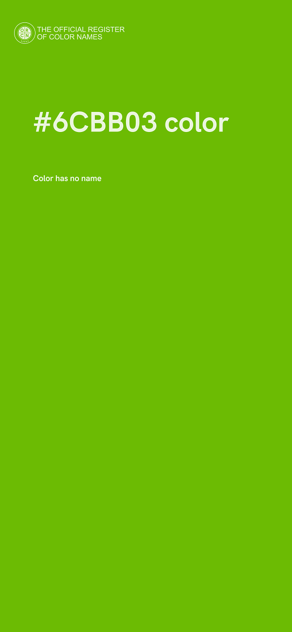 #6CBB03 color image
