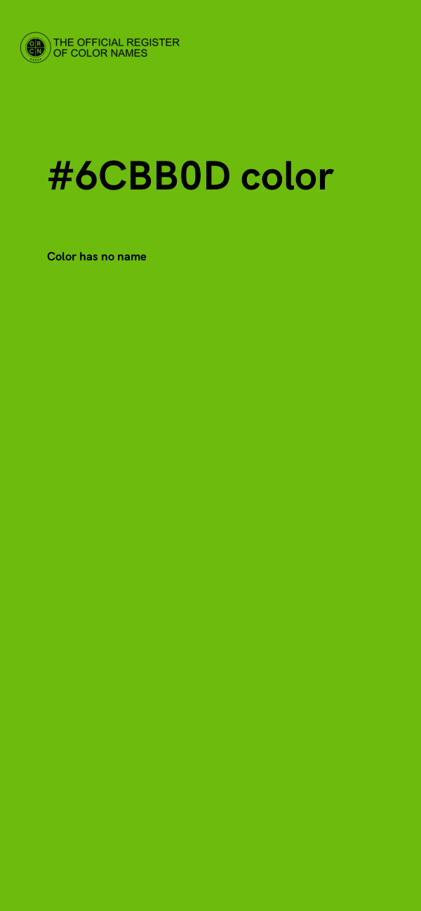 #6CBB0D color image