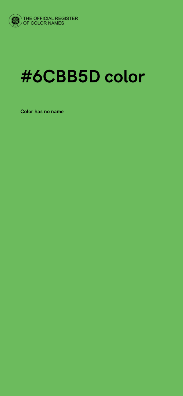 #6CBB5D color image