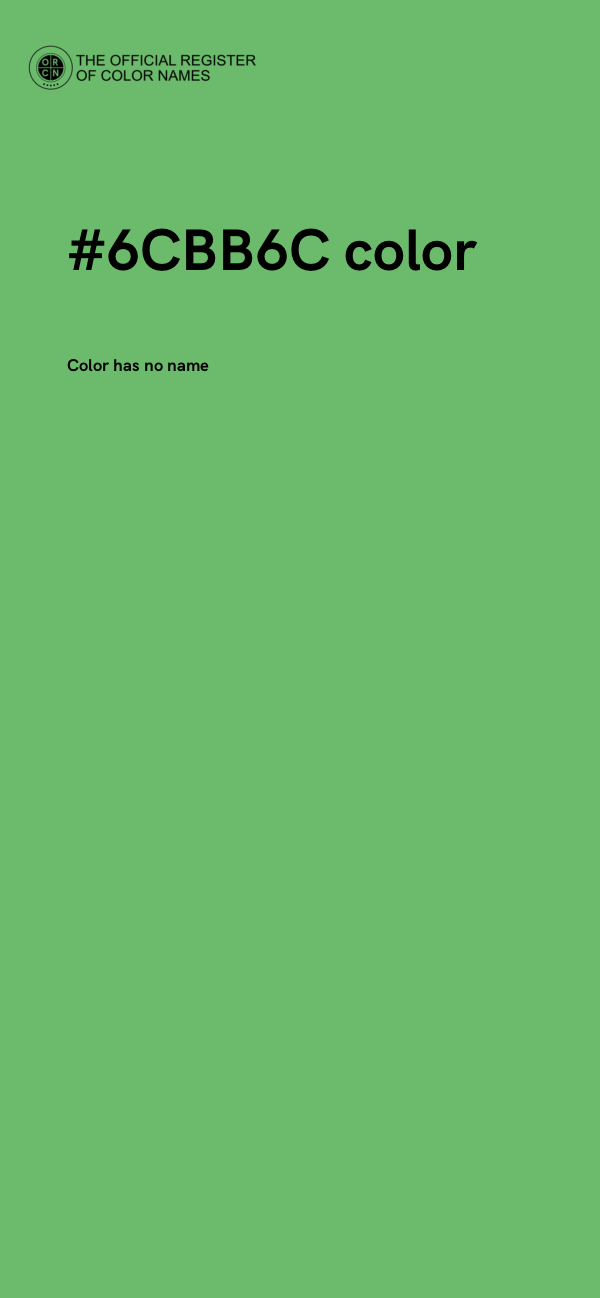#6CBB6C color image