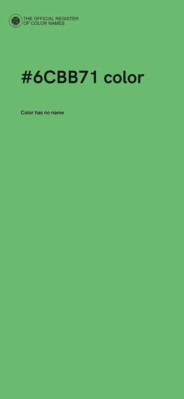 #6CBB71 color image