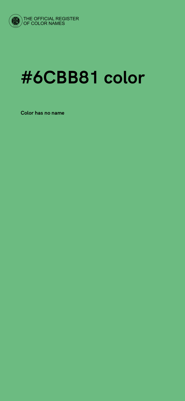 #6CBB81 color image