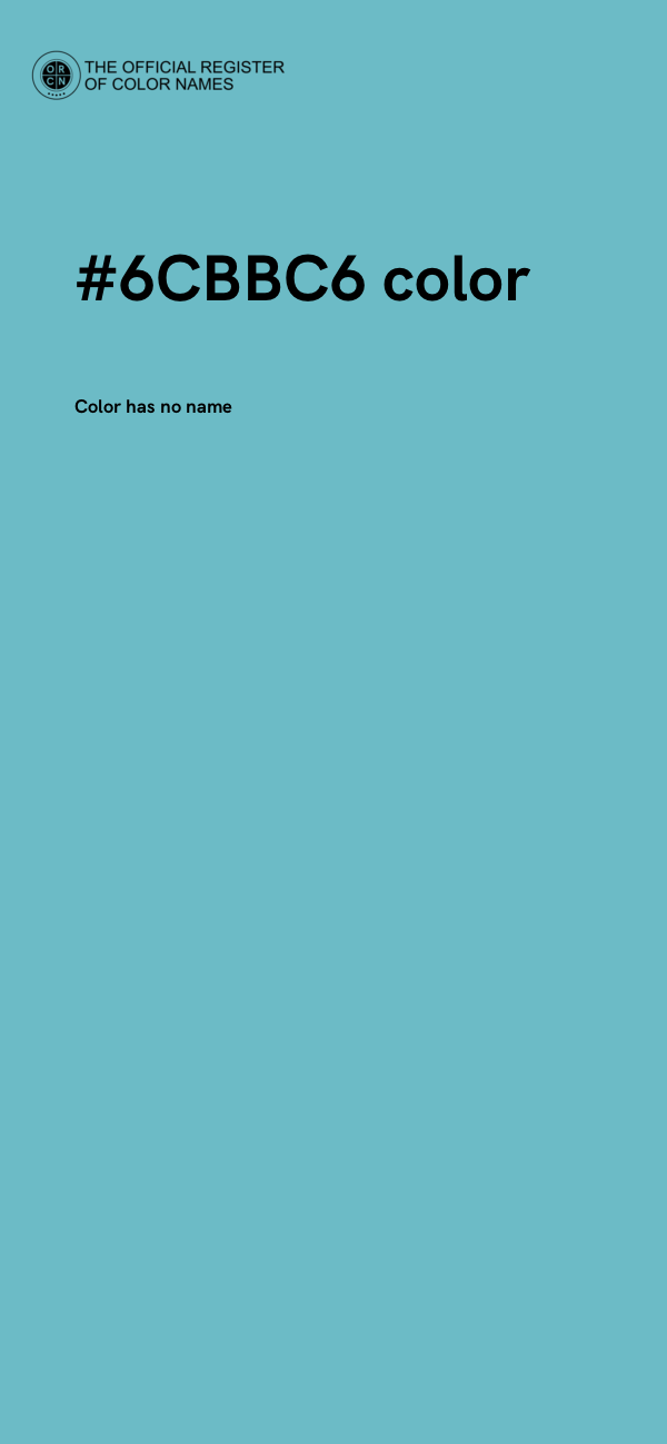 #6CBBC6 color image