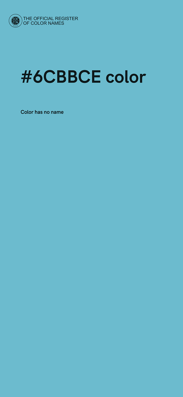 #6CBBCE color image
