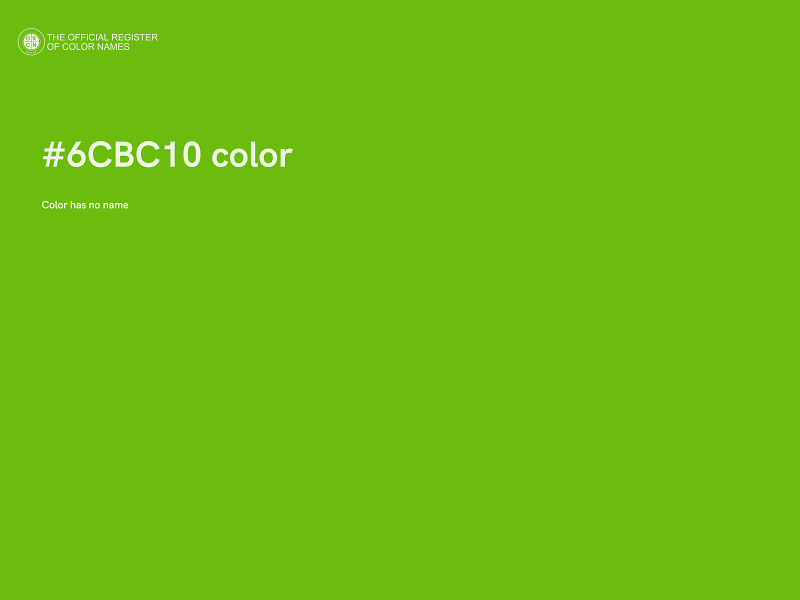 #6CBC10 color image