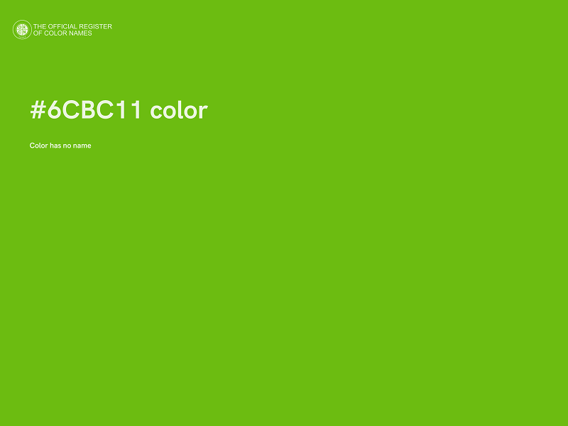 #6CBC11 color image