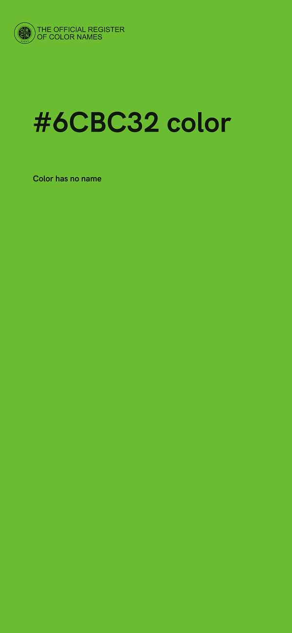 #6CBC32 color image