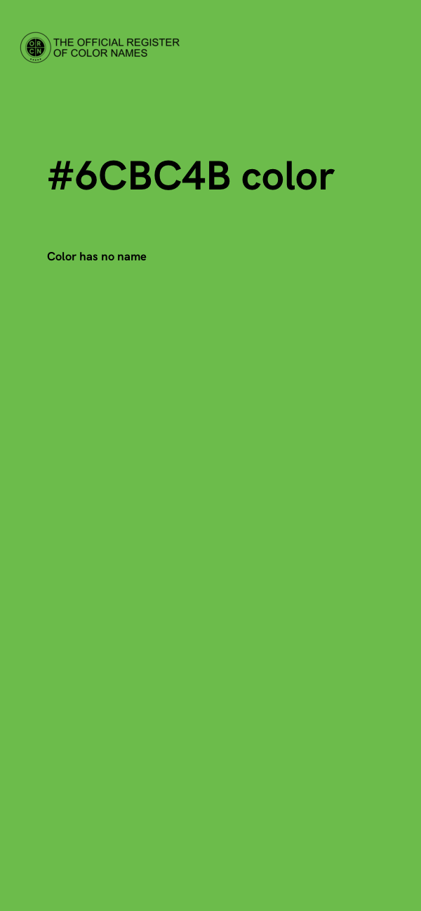 #6CBC4B color image