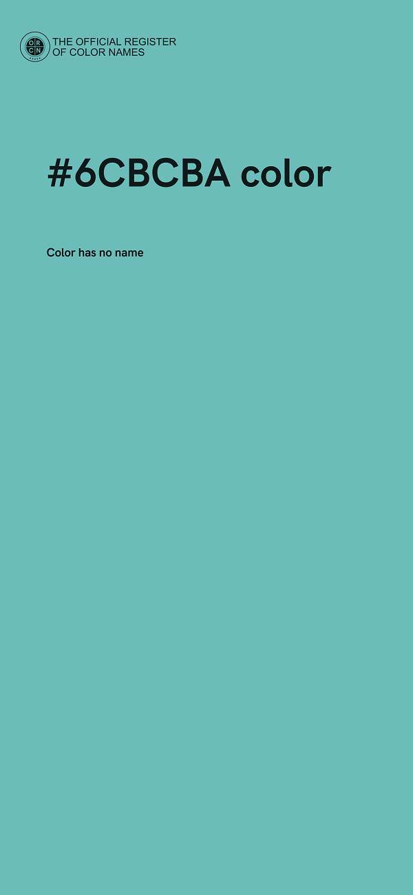 #6CBCBA color image
