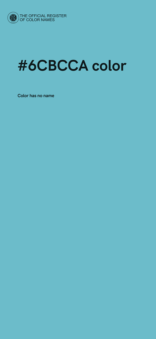 #6CBCCA color image
