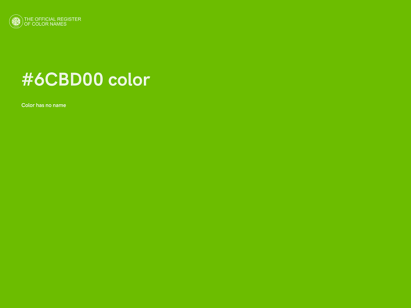 #6CBD00 color image