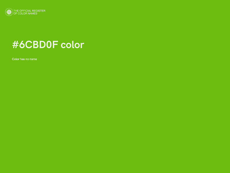 #6CBD0F color image